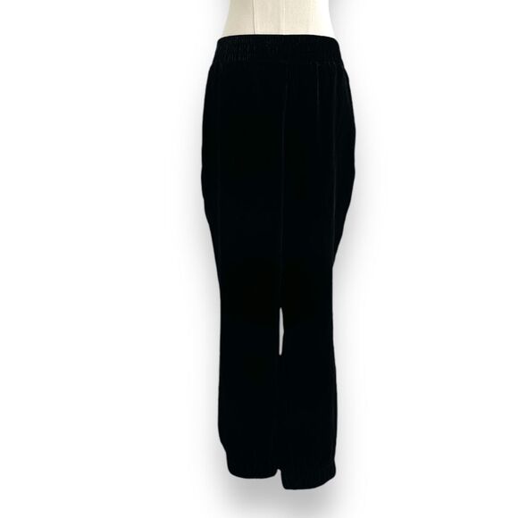 Banana Republic Velvety Black Velvet Elastic Waist Flowy Jogger Pants‎ Sz Sm NWT - Picture 2 of 11